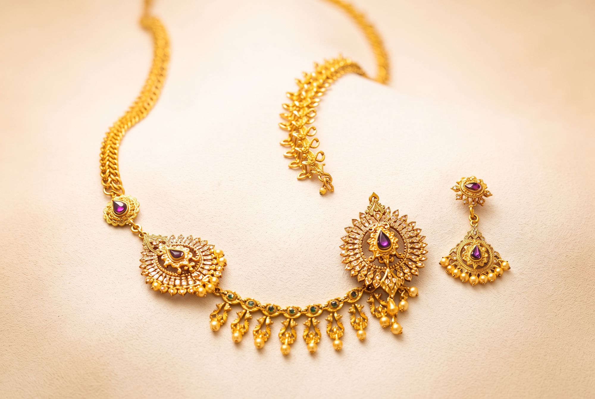 Harikrupa Jewellers signature gold necklace